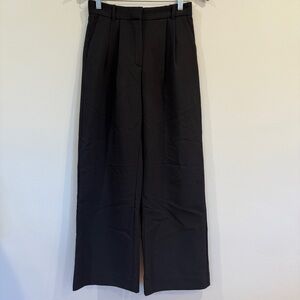 A&F Sloane Tailored Wide Leg Pant - Black